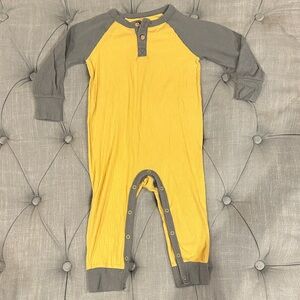 Cat & Jack Yellow and Gray Kids Footie